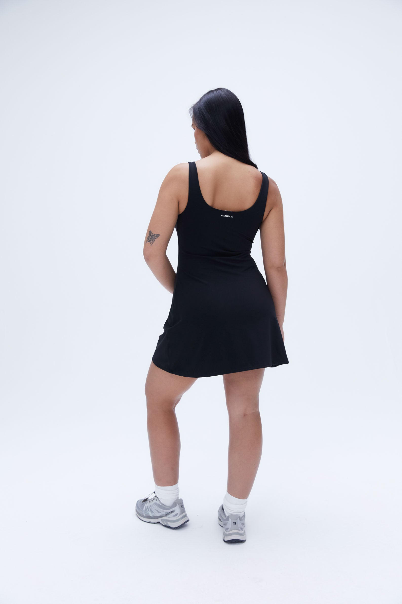 Elegant Black Square Neck Dress for Women - Perfect for Parties, Dates & Special Occasions