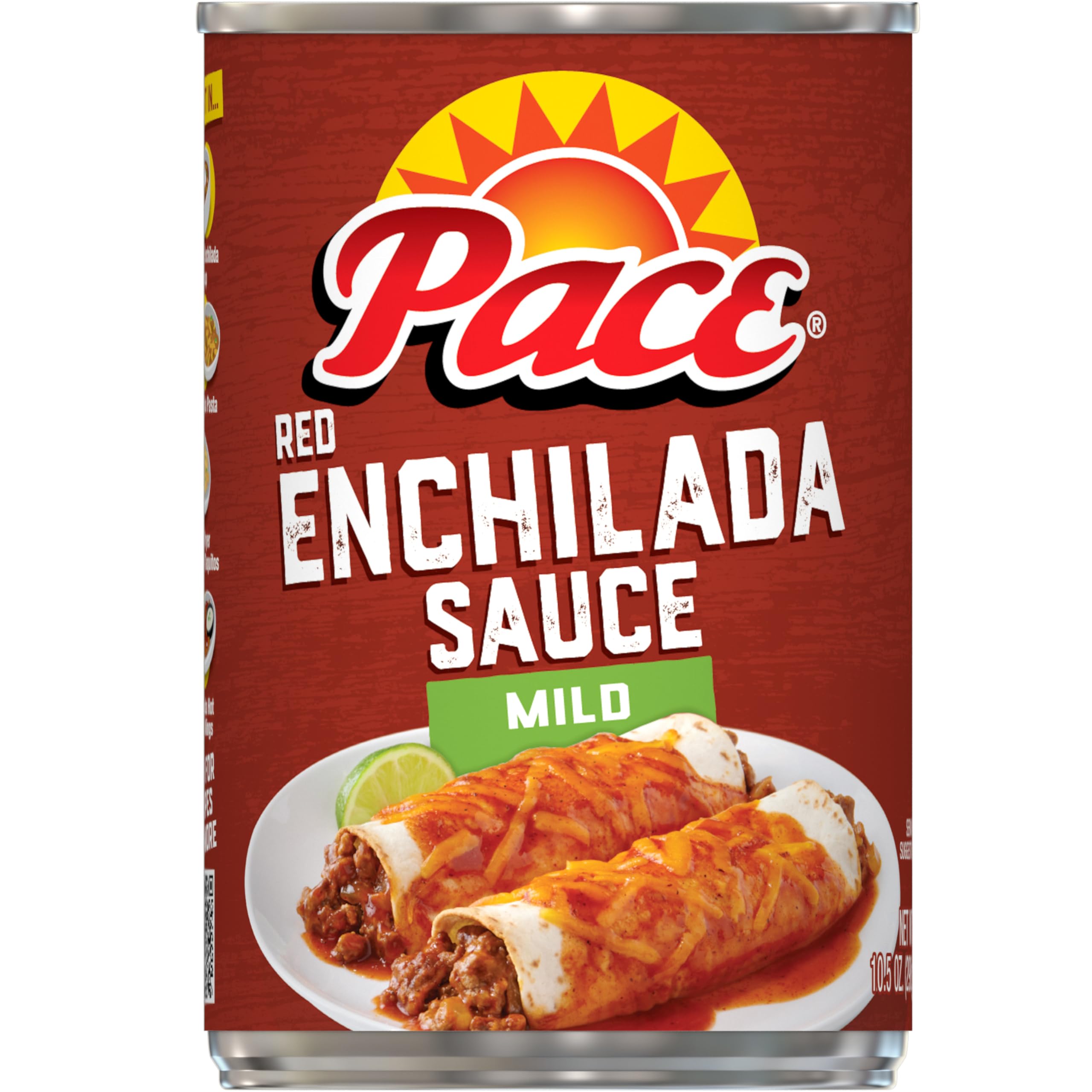 Pace Mild Red Enchilada Sauce - 10.5 oz Can (Pack of 6) | Authentic Mexican Sauce for Tacos, Burritos & Enchiladas | Gluten-Free & Vegan-Friendly | Perfect for Family Dinners & Mexican Recipes