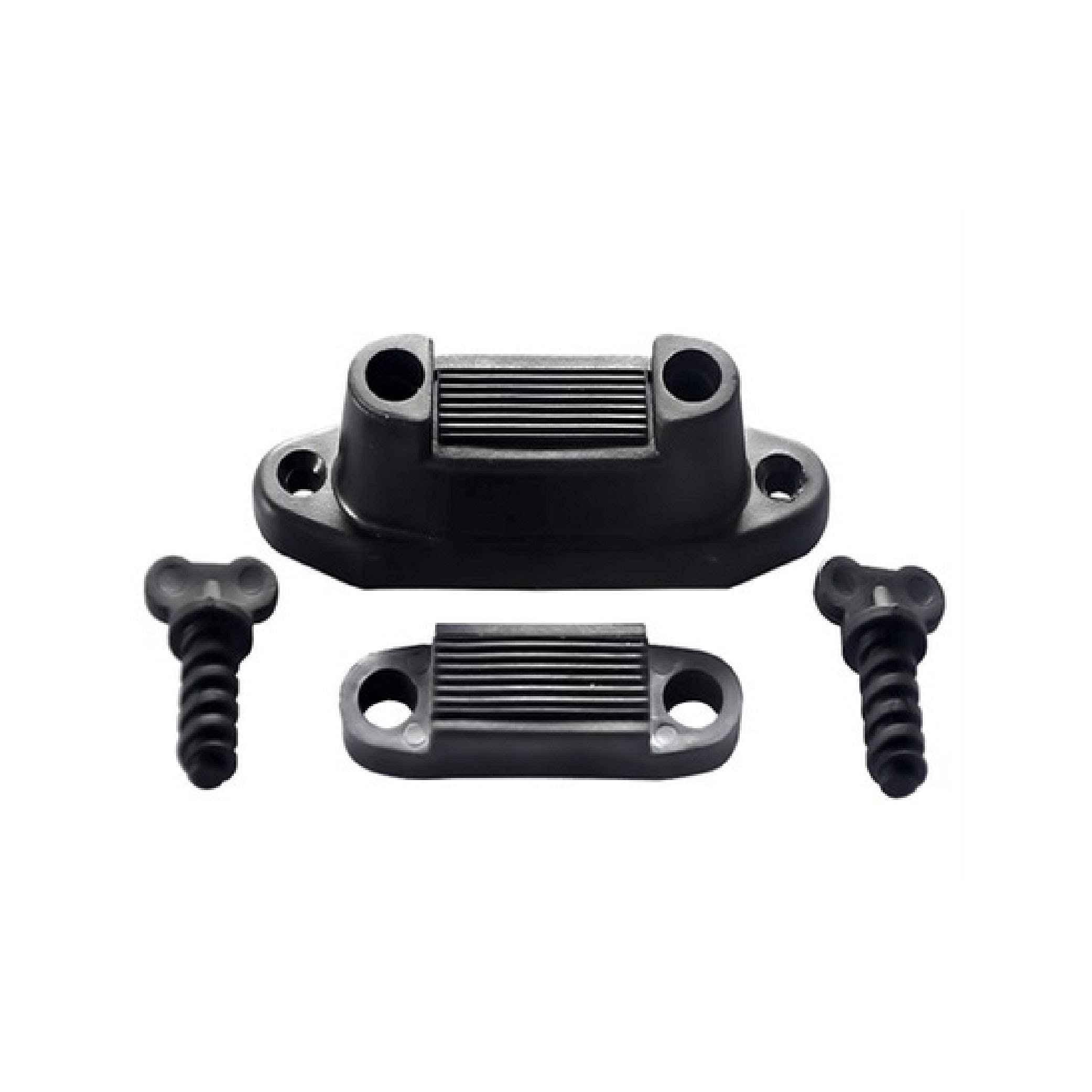 Electric Fence Wooden Post Plastic Corner Clamp Insulator for Electric Tape - 24P Black - Durable Fence Accessories for Livestock Control & Garden Protection