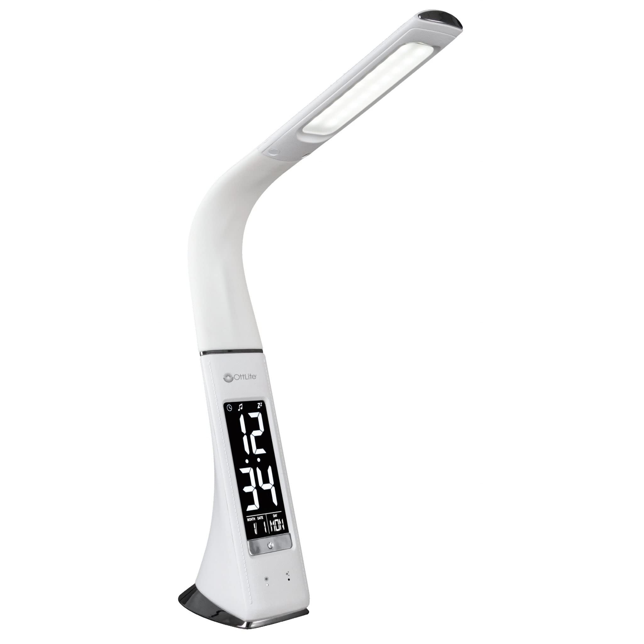 Modern White LED Desk Lamp with Sanitizing Function - Perfect for Home Office, Study, and Workspace Lighting