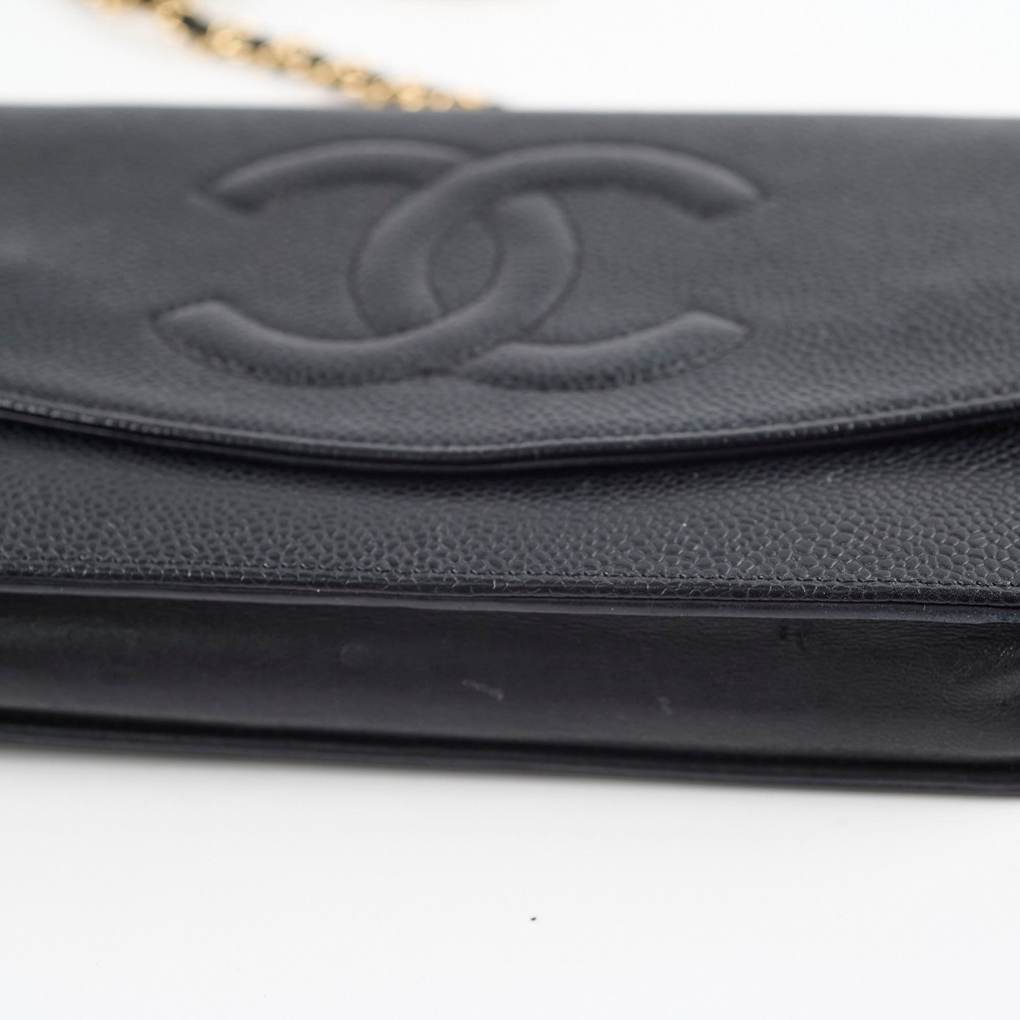 Chanel CC Logo Wallet On Chain WOC Black Crossbody Bag for Women | Luxury Designer Handbag for Evening Parties & Daily Use