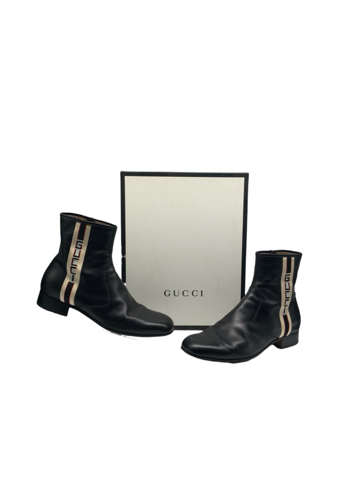 Gucci Bonny Leather Chelsea Boots for Men - Size 9.5 US | Premium Genuine Leather Ankle Boots | Perfect for Business Casual, Office Wear & Night Out