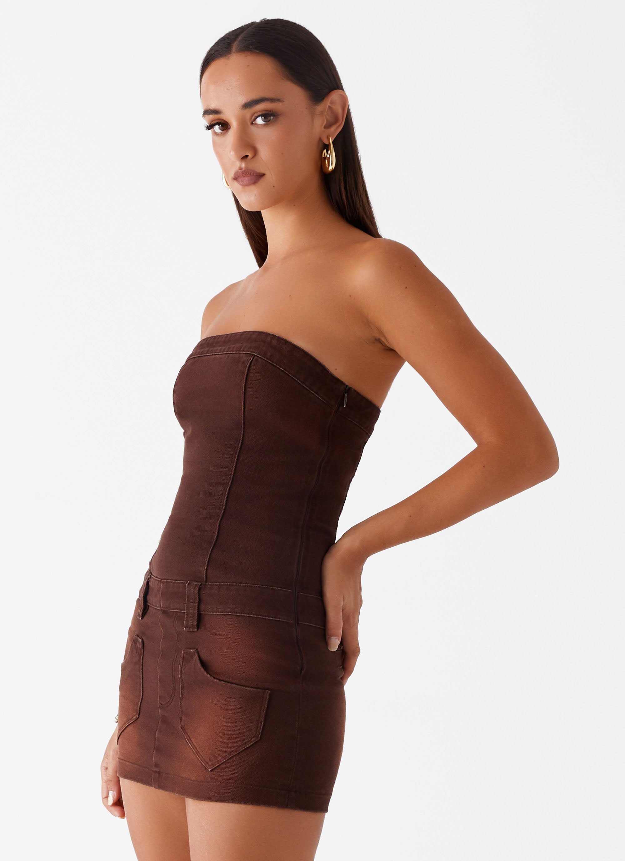 Heading South Mini Dress - Brown | Flowy Summer Dress for Women | Perfect for Beach, Vacation & Casual Outings