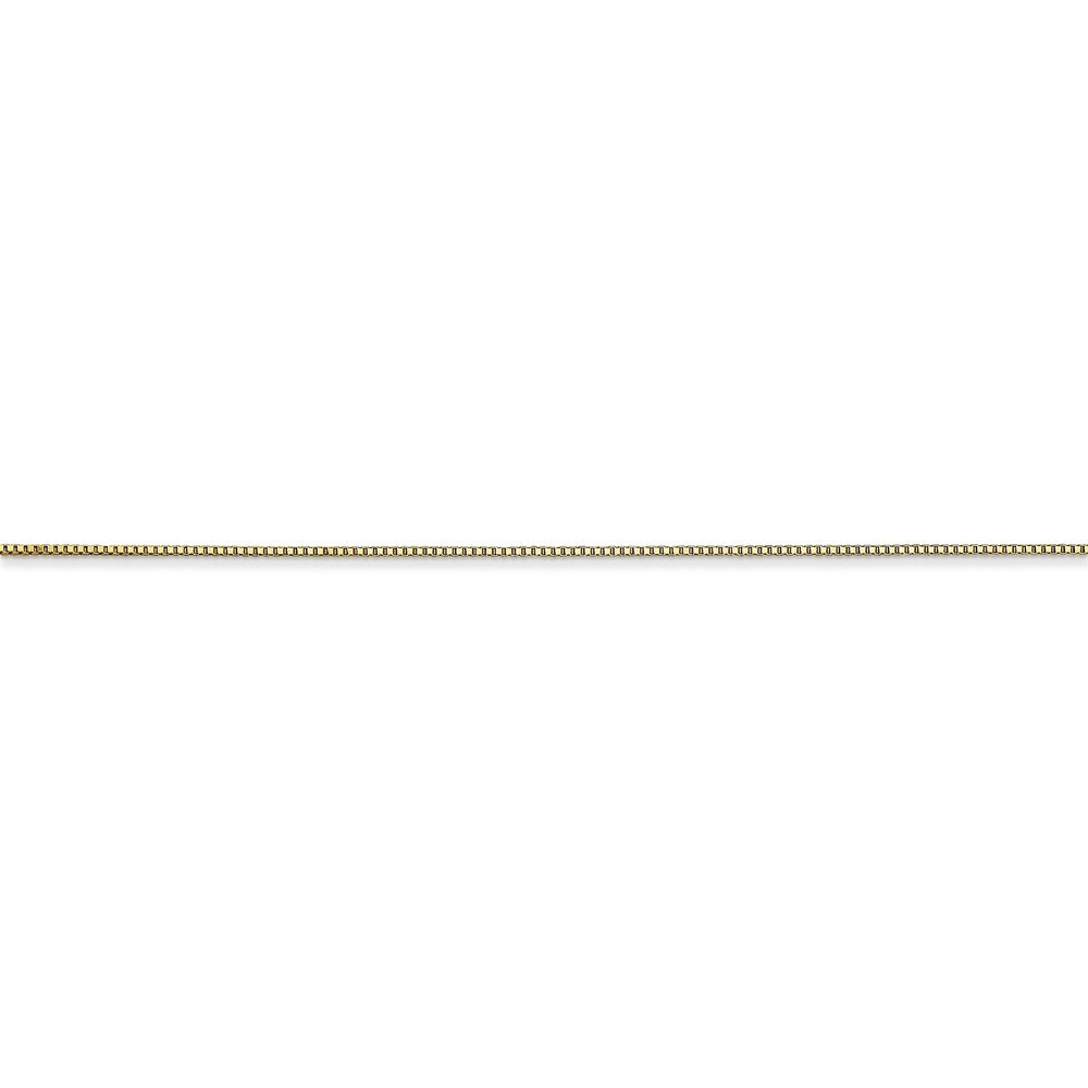 10K Solid Yellow Gold 0.5mm Box Chain Necklace for Women - Dainty & Delicate Jewelry for Everyday Wear, Layering, or Gift Giving