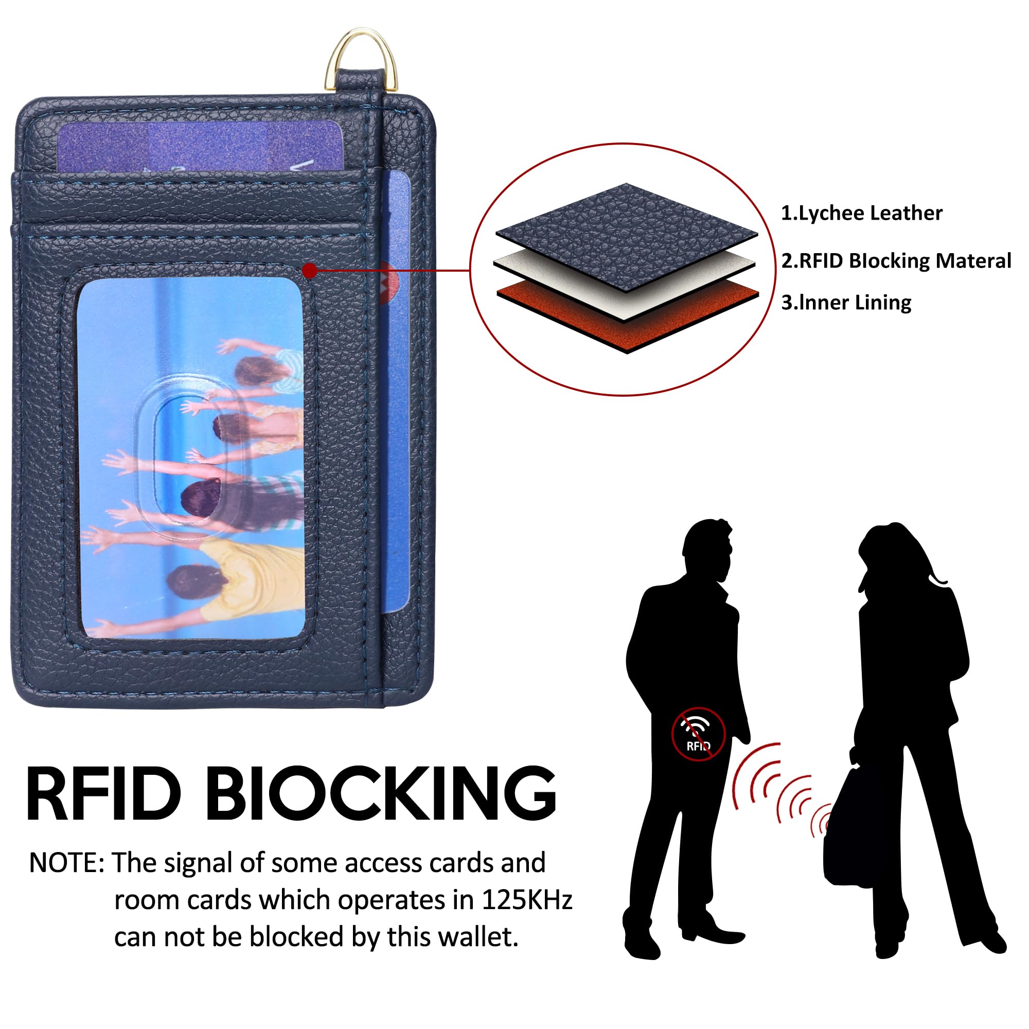 Slim RFID Blocking Credit Card Holder - Minimalist Front Pocket Wallet with ID Window for Men & Women | Compact Card Case for Travel, Business & Everyday Use