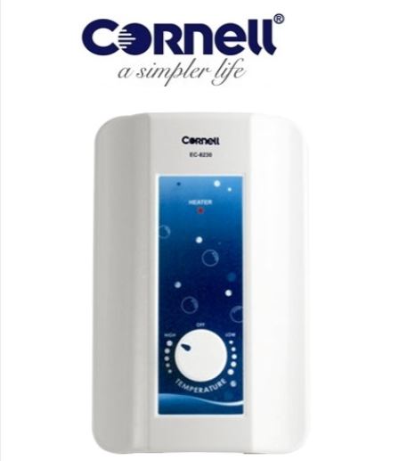 Cornell EC8230 Instant Water Heater - Tankless Electric Hot Water Heater for Kitchen, Bathroom & RV - Fast Heating, Energy Efficient, Compact Design