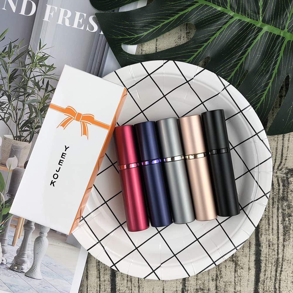 Refillable Travel Perfume Atomizer Spray Bottle - 5ml Mini Portable Perfume Dispenser for Women & Men | Leak-Proof Essential for Airplane, Purse, Carry-On & Vacation | Perfect for Gym, Office & Everyday Use
