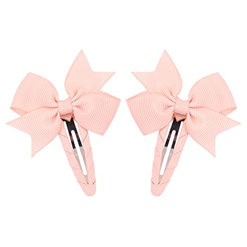 Adorable Baby Hair Clips & Bows Set - Cute Toddler Hair Accessories for Girls & Infants - Non-Slip Small Hair Bows with Spiral Hair Ties for Women (Pink, One Size) - Perfect for Parties, Photos & Daily Wear