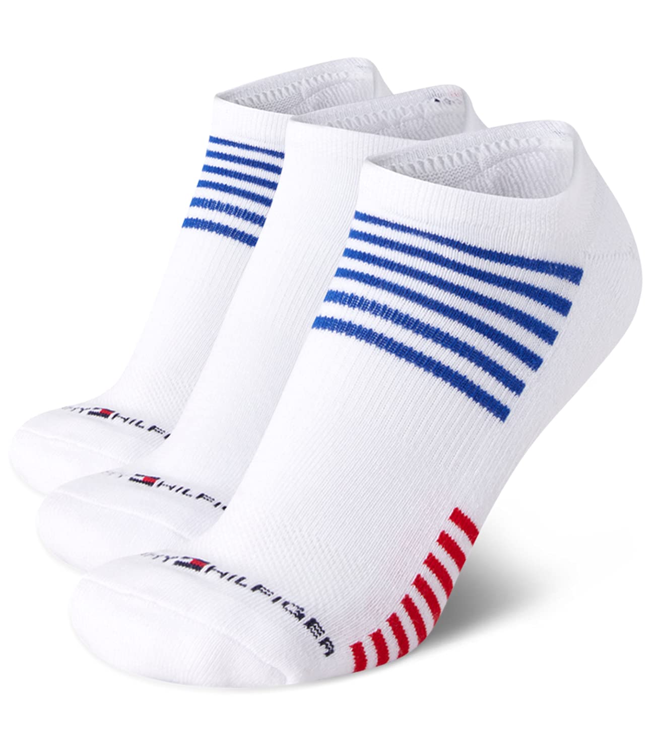 Tommy Hilfiger Men's Low Cut No Show Socks 3-Pack - Lightweight Cushioned Athletic Socks for Casual & Sports (Size 7-12) | Perfect for Running, Gym & Everyday Wear