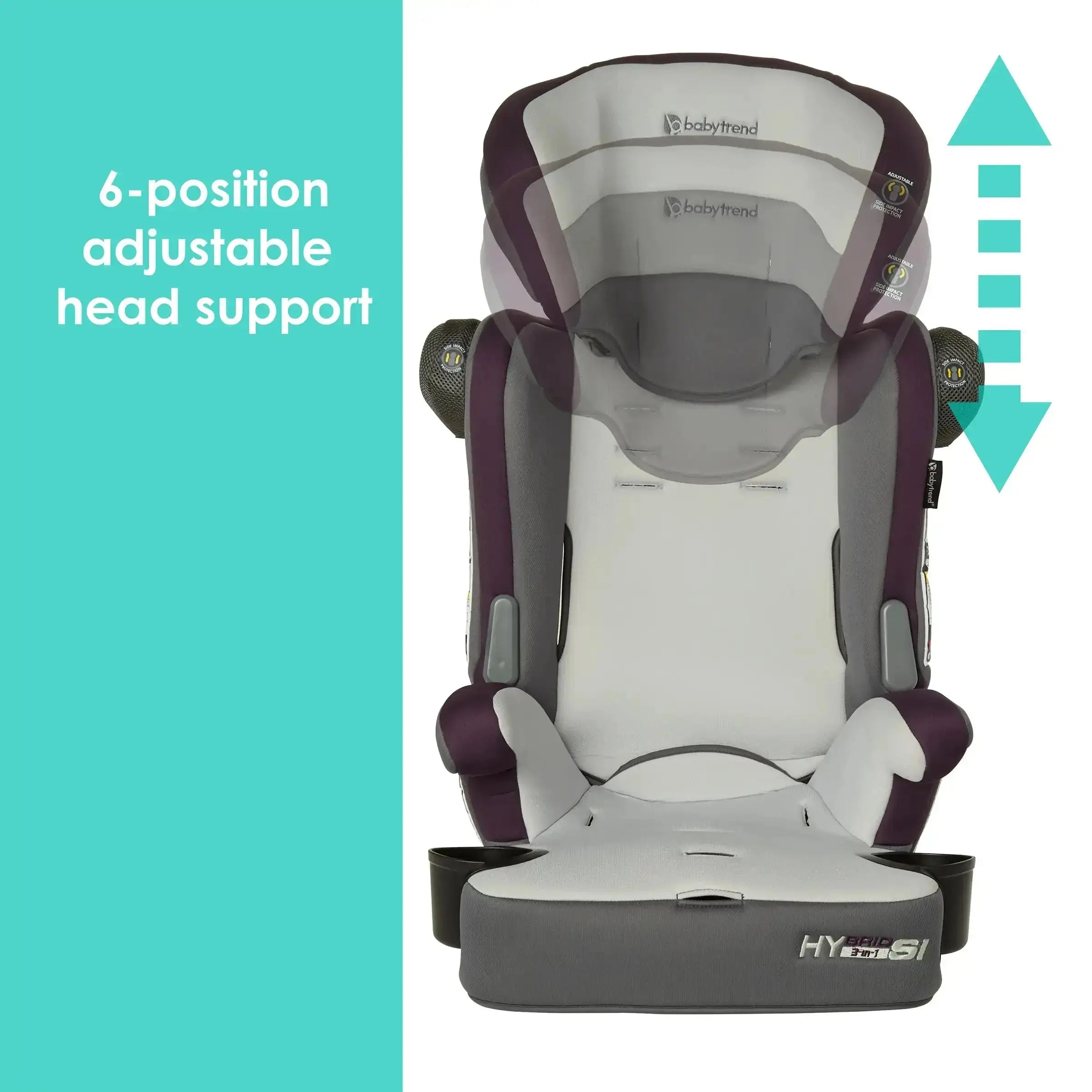 Hybrid™ SI 3-in-1 Convertible Booster Car Seat with Side Impact Protection - Safe for Infants, Toddlers & Big Kids | Perfect for Travel, School & Family Road Trips