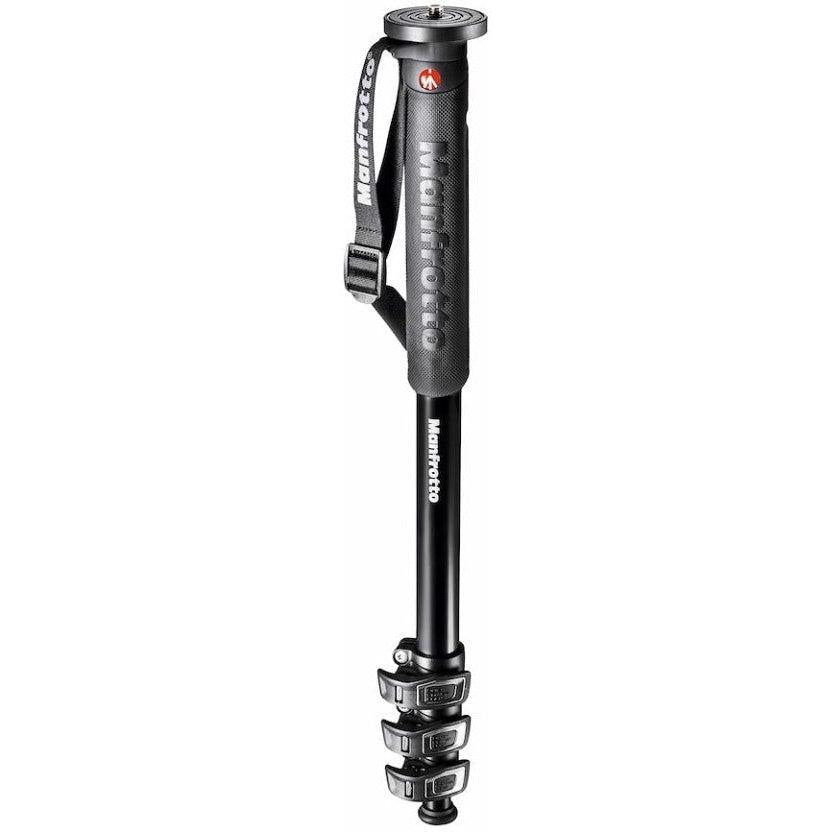 Manfrotto Xpro Aluminum 4-Section Monopod for Professional Photography - Perfect for Travel, Sports & Outdoor Shooting
