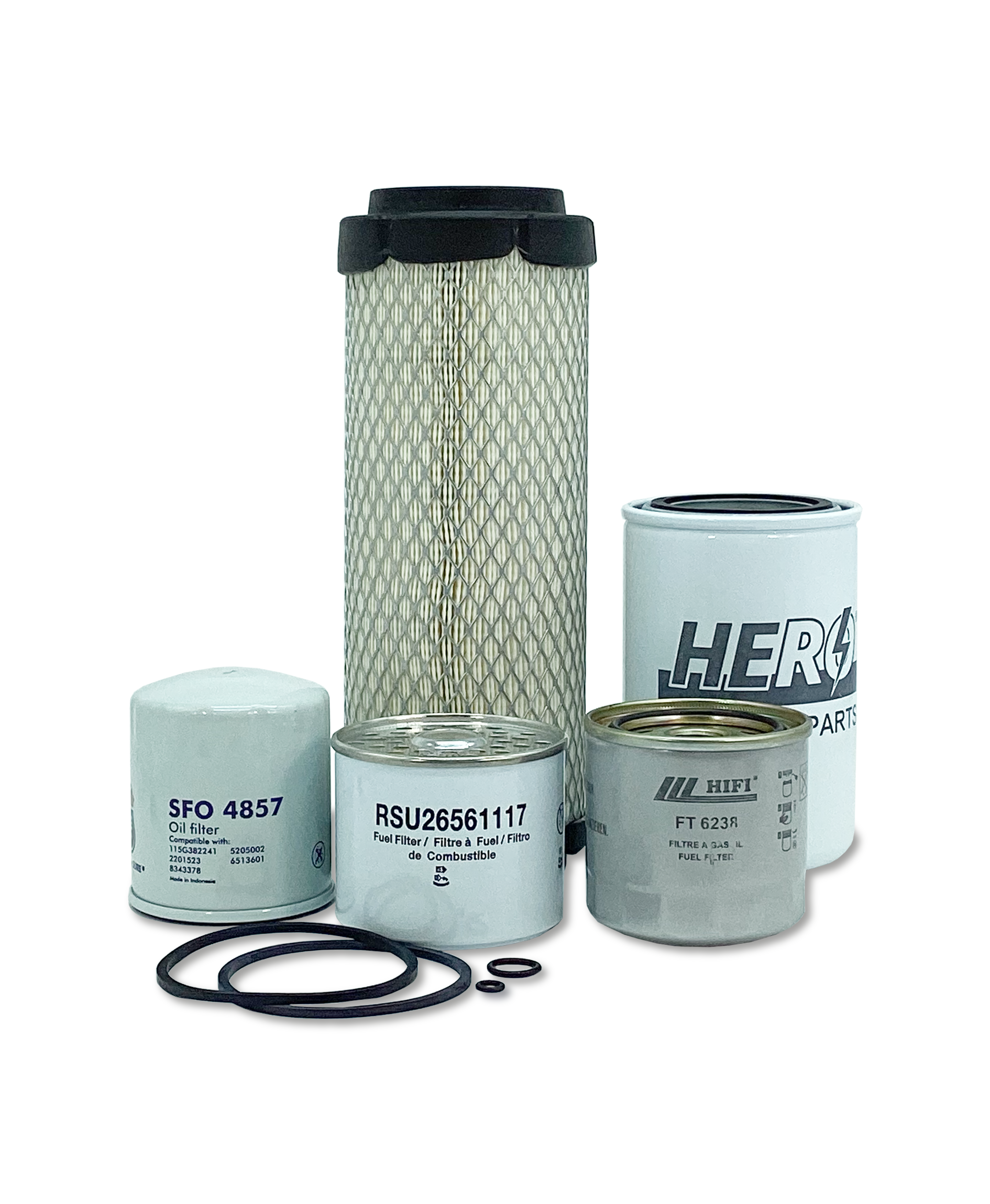 HERO® Maintenance Filter Kit for Scag STT 28CAT SS Turf Tiger Zero Turn Mower - Air Oil Fuel Filters Replacement - Compatible with Scag STT Series Mowers - Perfect for Lawn Care & Landscaping Maintenance