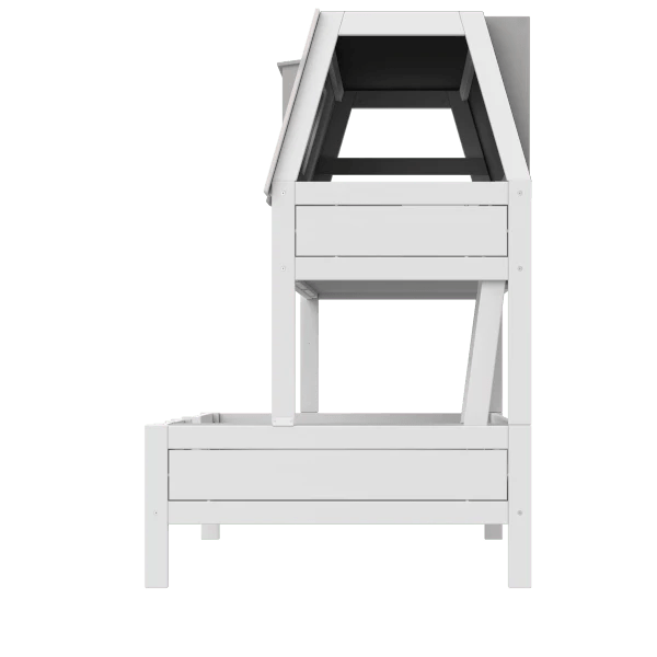 House Bed Frame 140x200 cm - Kids Playhouse Bed with Safety Rails - Perfect for Children's Bedroom & Playroom Decor