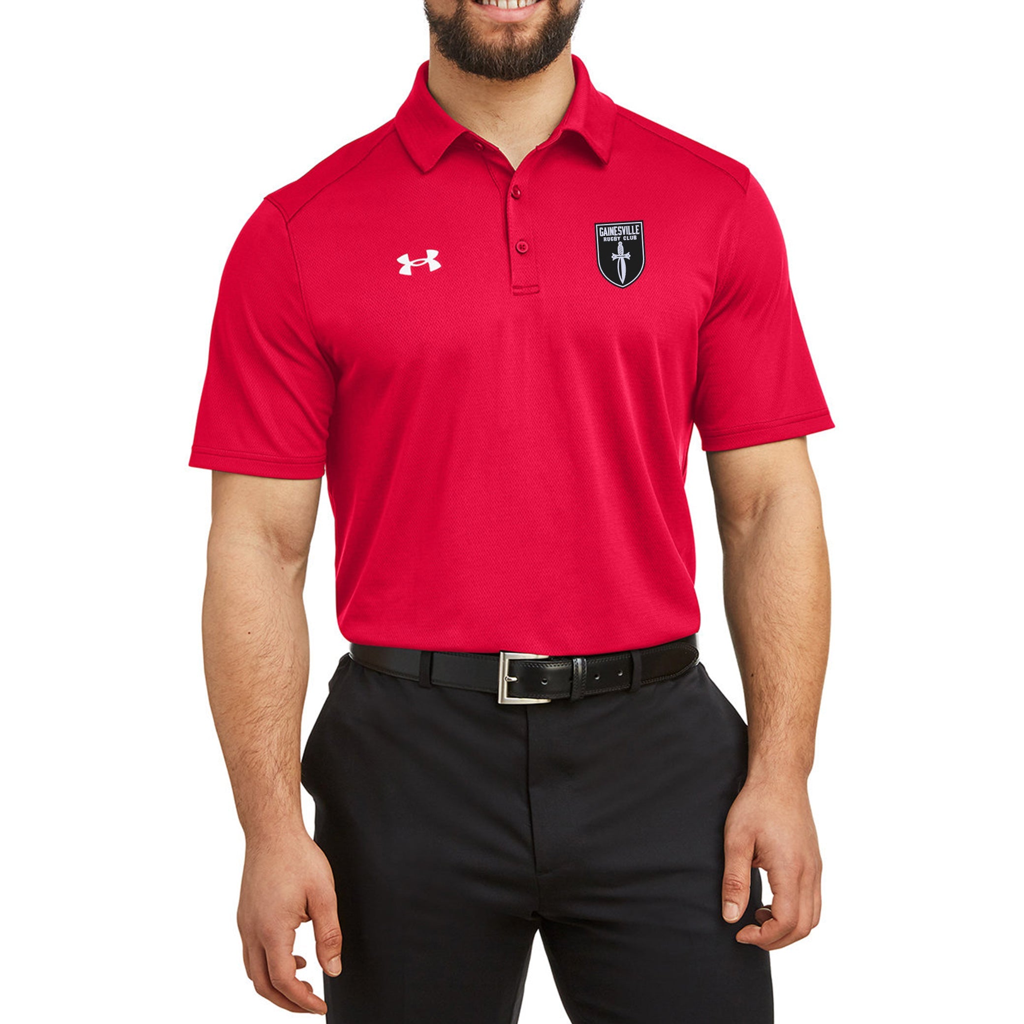 Gainesville Spartans RFC UA Team Tech Polo - Moisture-Wicking Performance Shirt for Rugby & Athletic Training | Men's Breathable Sportswear