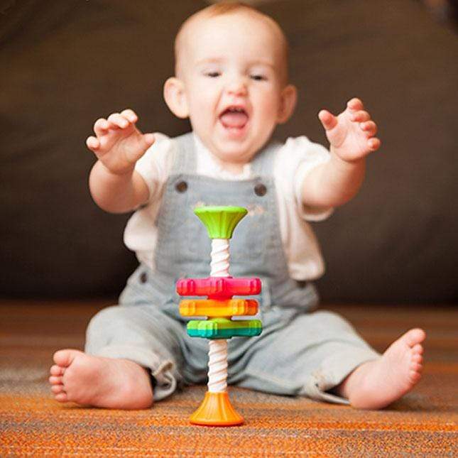 Fat Brain Toys MiniSpinny - Fidget Spinner for Stress Relief & Focus | Perfect for Kids, Adults, Office & Classroom Use