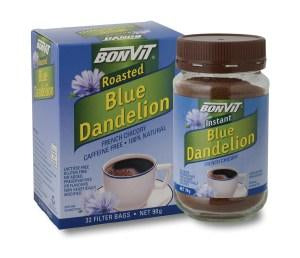 Organic Bonvit Roasted Blue Dandelion Root & French Chicory Herbal Tea - Caffeine-Free Detox Drink for Liver Support & Digestion - Perfect for Morning Wellness Routine or Evening Relaxation
