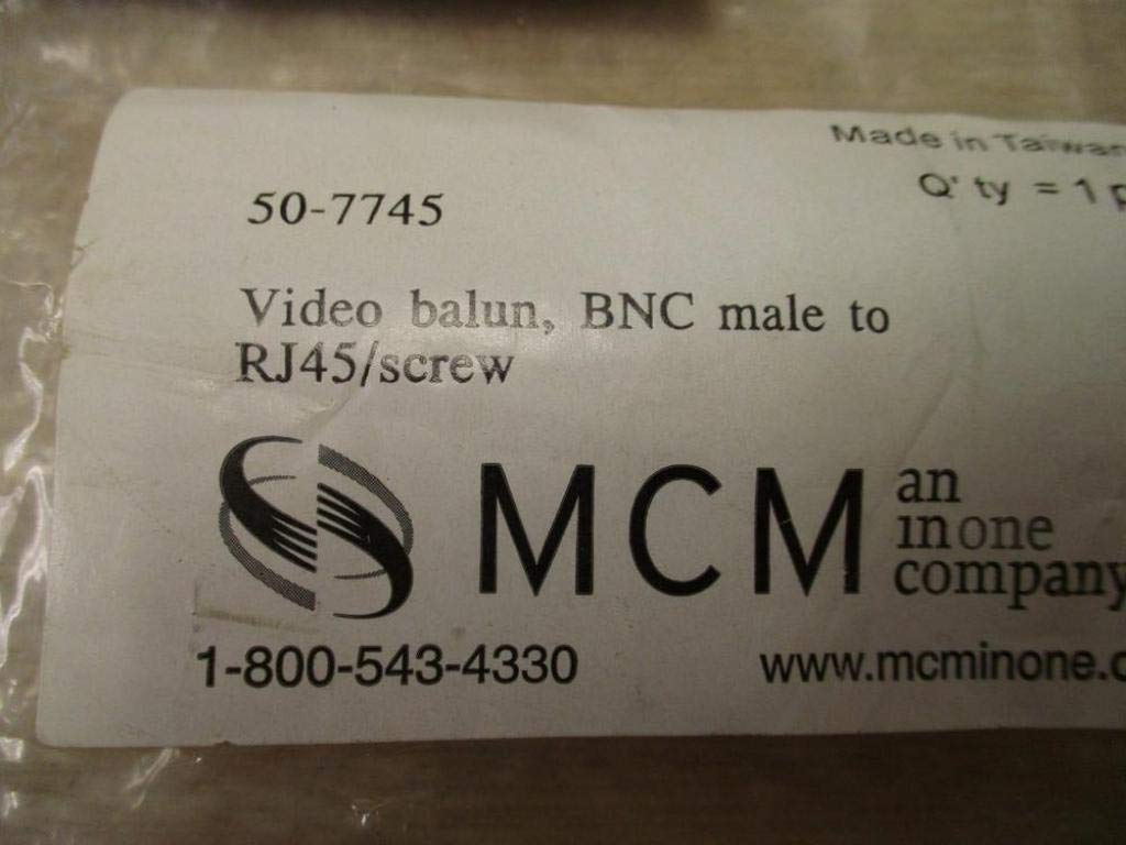 MCM Custom Audio 50-7745 BNC Video + DC Power Balun - HD Video Transmission with Power Over Coax for CCTV Security Systems & Surveillance Cameras