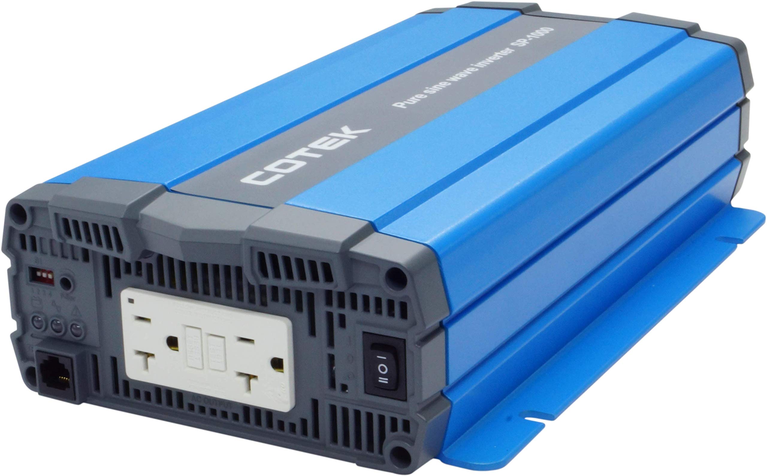 Cotek SP-1000-112 1000W Pure Sine Wave Power Inverter with Dual GFCI Outlets - 12V DC to 120V AC Converter for RVs, Boats, Camping & Emergency Backup Power (SP1000-112)