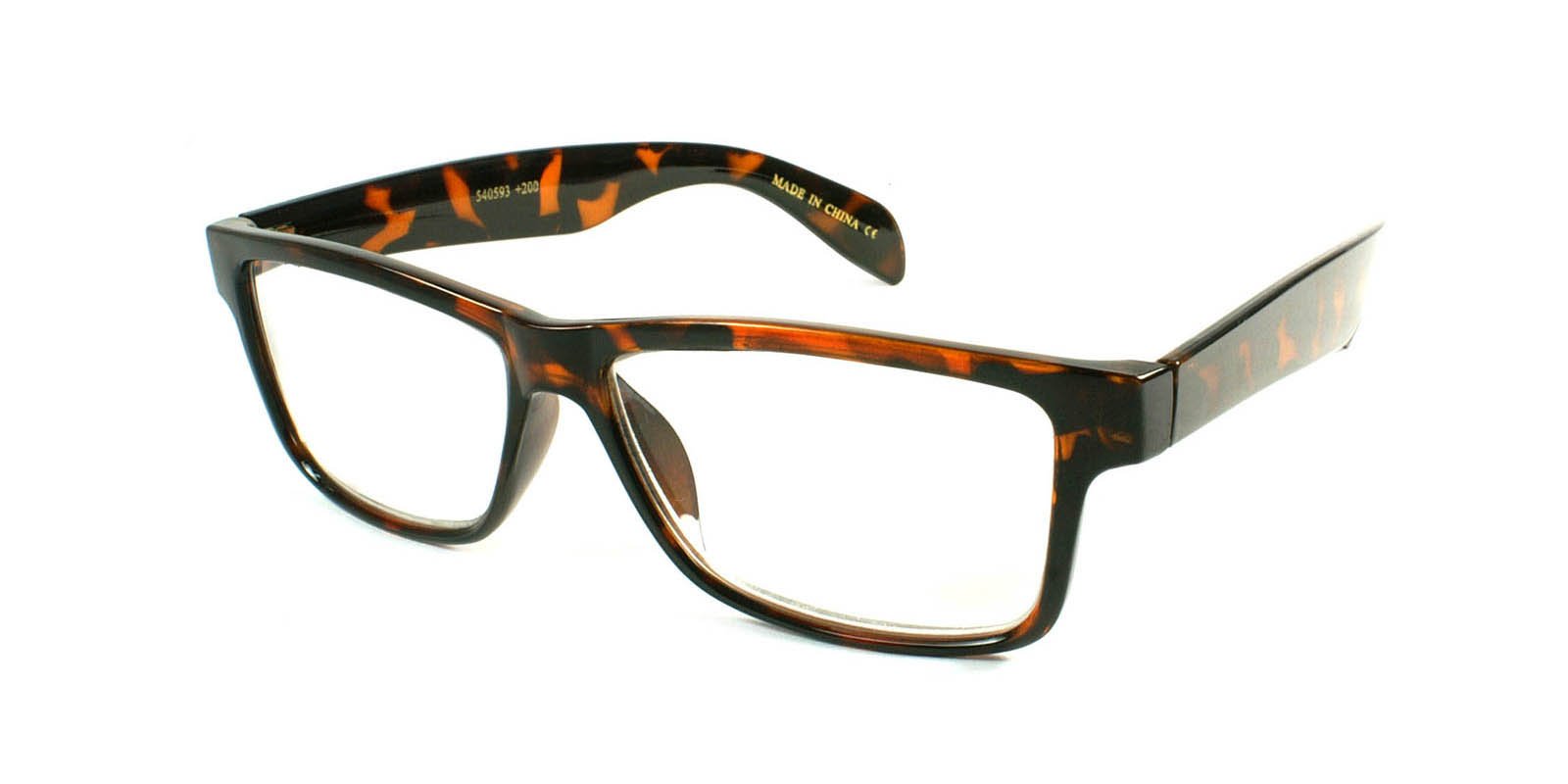 EDGEIWEAR Retro Vintage 80s Classic Rectangular Reading Glasses - Lightweight Crystal Clear Eyewear for Men & Women (540593) - Perfect for Reading, Computer Use & Fashion Accessories