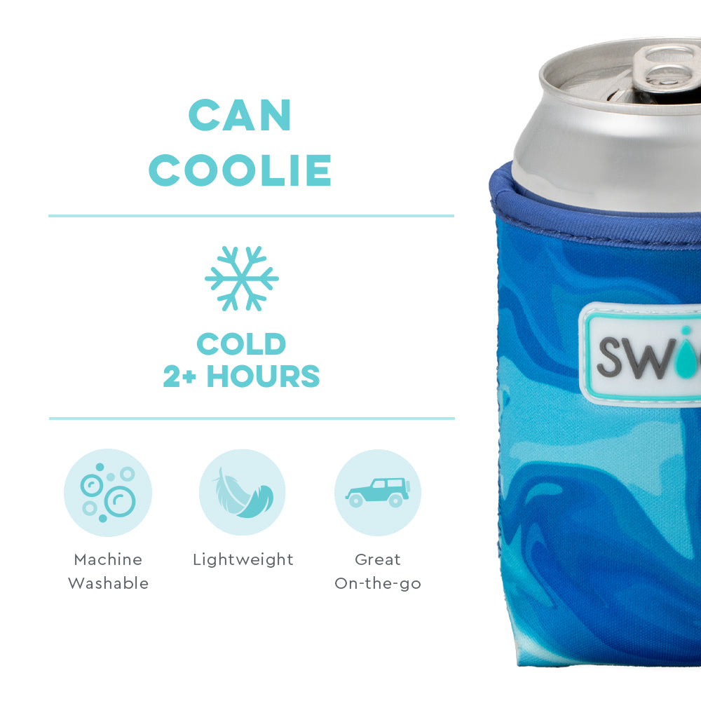 Blue Lagoon Can Cooler - Insulated Beer Can Holder for Camping, Beach & Outdoor Parties - Keep Drinks Cold with Stylish Design