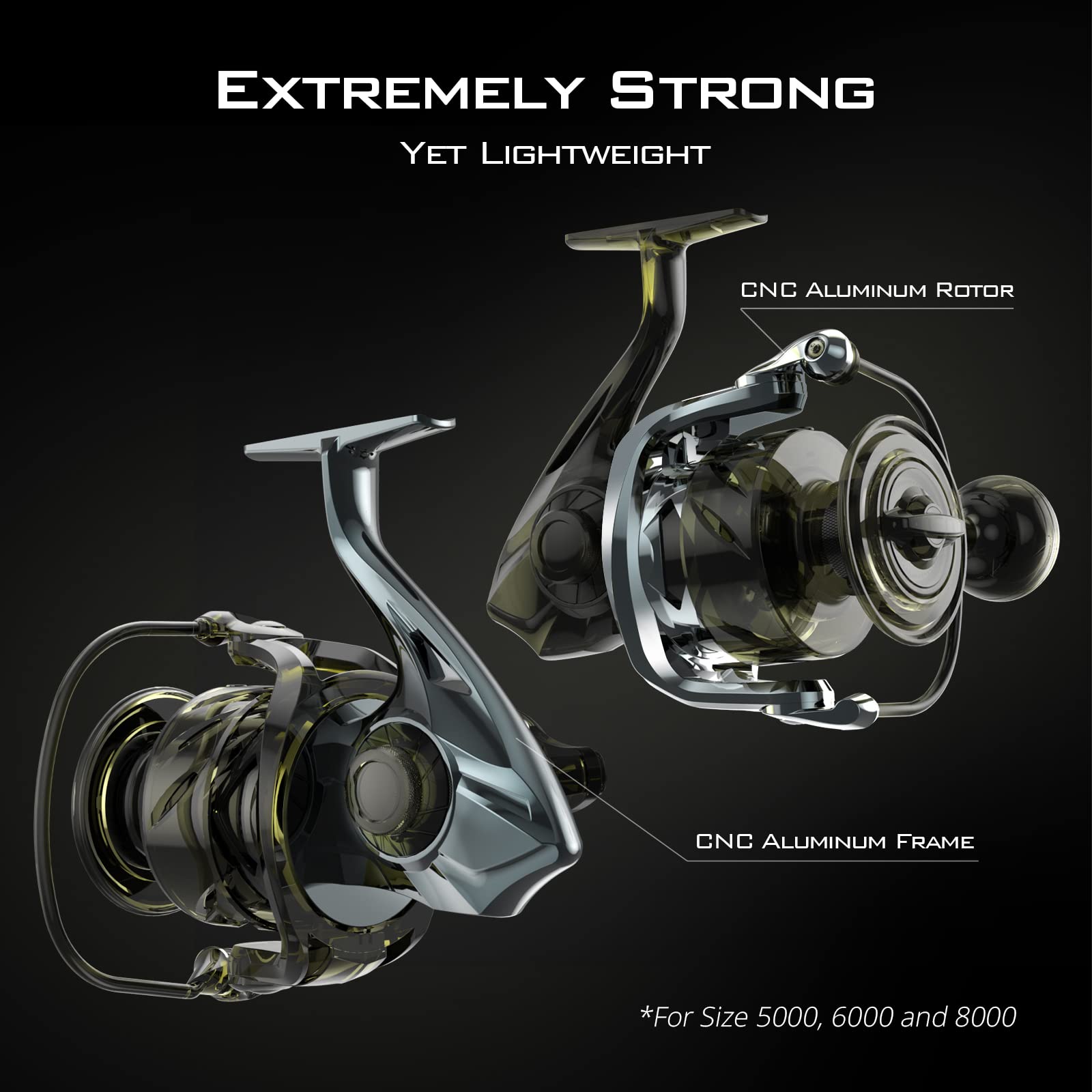 KastKing Kapstan Elite Saltwater Spinning Fishing Reel - 55LBs Max Drag, IPX6 Waterproof, Corrosion-Resistant Bearings - Best for Big Game & Offshore Fishing - Perfect Gift for Anglers & Saltwater Fishing Enthusiasts - Ideal for Deep Sea, Pier, and Surf Fishing Adventures