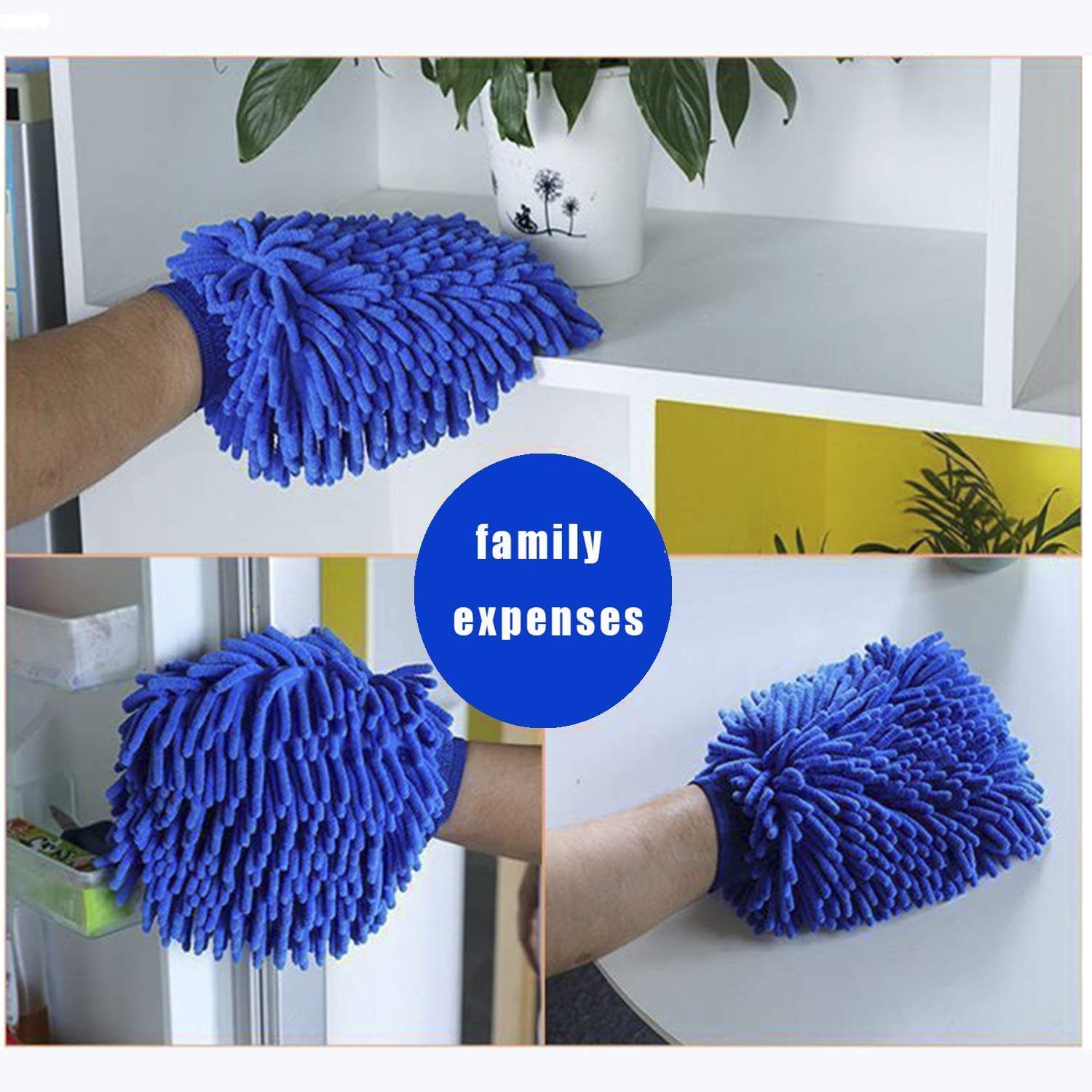 Brownell Microfiber Auto Dusting Cleaning Gloves for Cars, House, Kitchen & Office - Perfect for Cleaning Mirrors, Lamps, Blinds & More - Reusable Dusting Gloves for Car Detailing & Household Cleaning