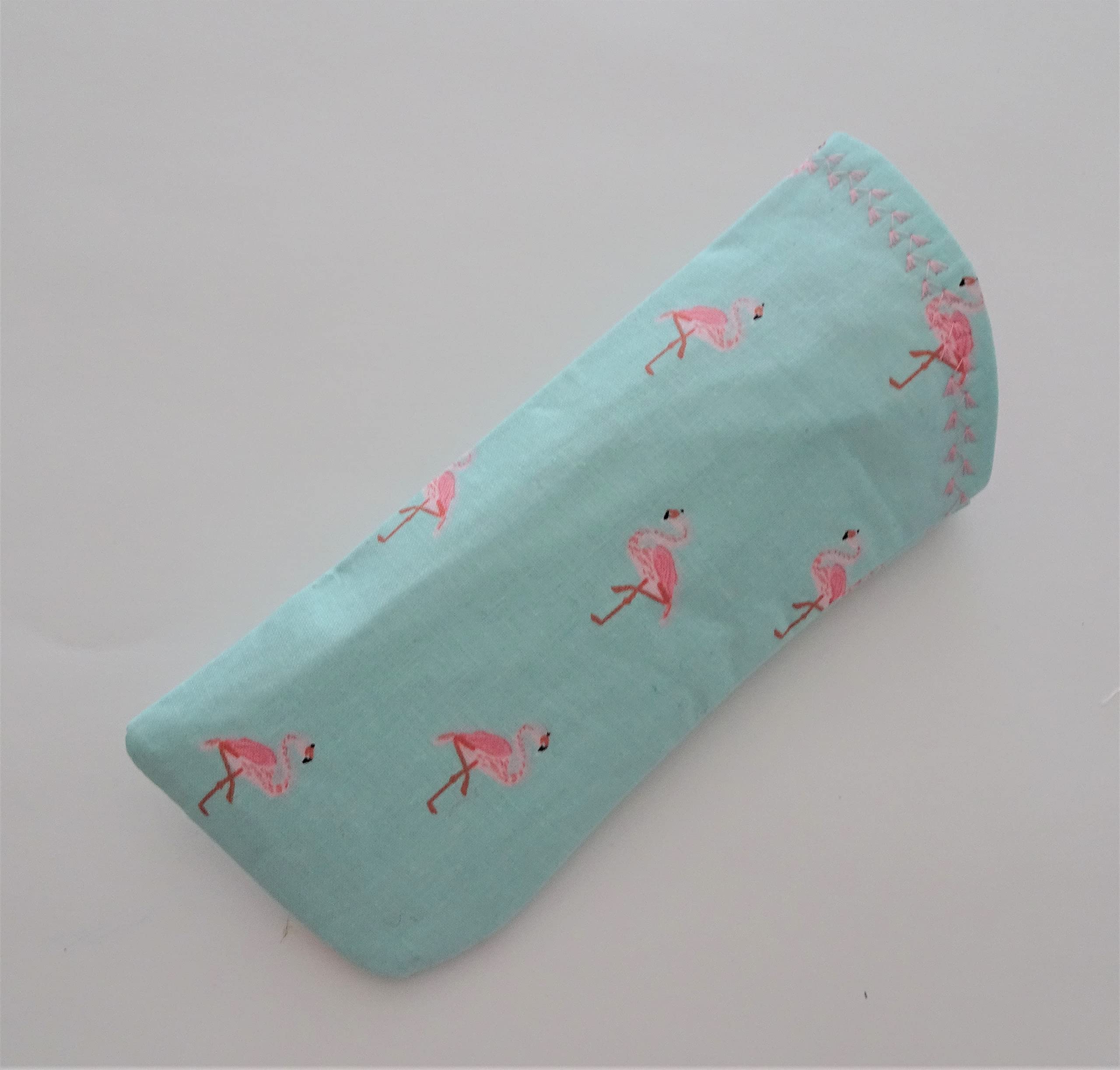 Flamingo Pattern Eyeglass Case - Soft Fabric Glasses Holder for Prescription Eyeglasses & Sunglasses | Travel, Office & Daily Use Protective Storage