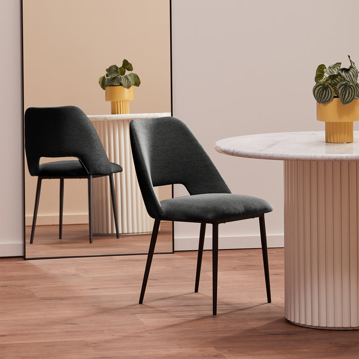 Belmont Fabric Dining Chair - Comfortable Modern Upholstered Seat for Kitchen, Dining Room & Office - Home & Restaurant Furniture