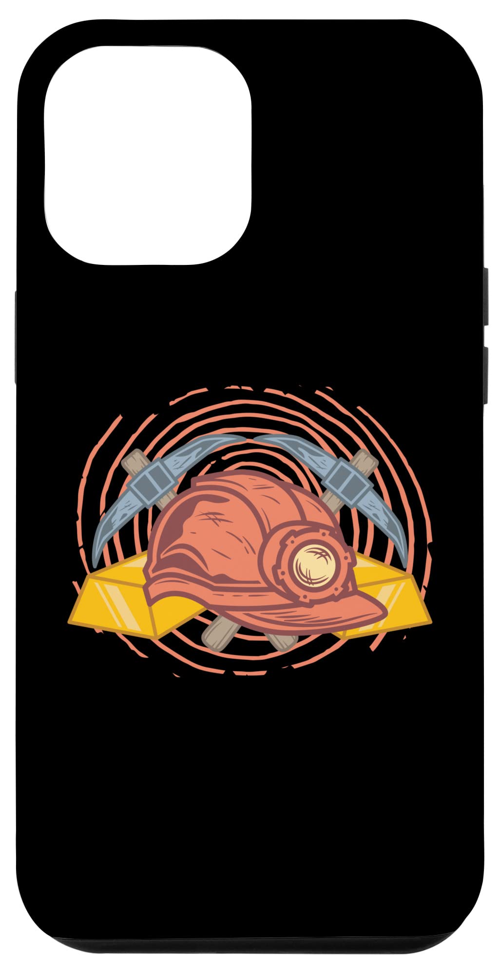 iPhone 12 Pro Max Case - Gold Mining Theme with Pickaxes & Miner Bars Design - Perfect for Outdoor Adventures, Treasure Hunting & Gold Prospecting Enthusiasts