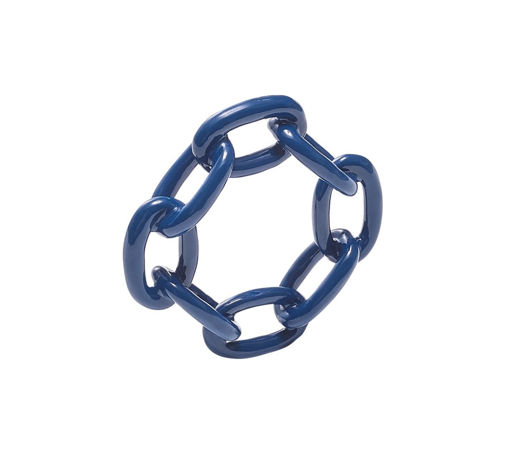Elegant Chain Link Napkin Rings Set of 4 - Premium Stainless Steel Tableware Accessories for Wedding, Party, and Fine Dining Decor