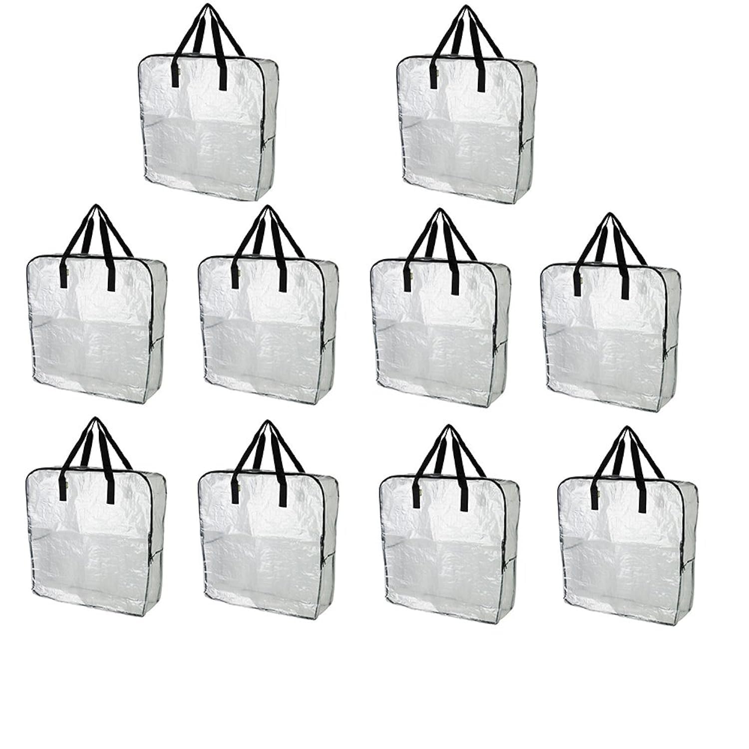 IKEA DIMPA Extra Large Clear Heavy Duty Storage Bags - 10 Pack for Clothes, Blankets & Seasonal Items - Waterproof Mothproof Garment Protector for Closet Organization & Travel Storage