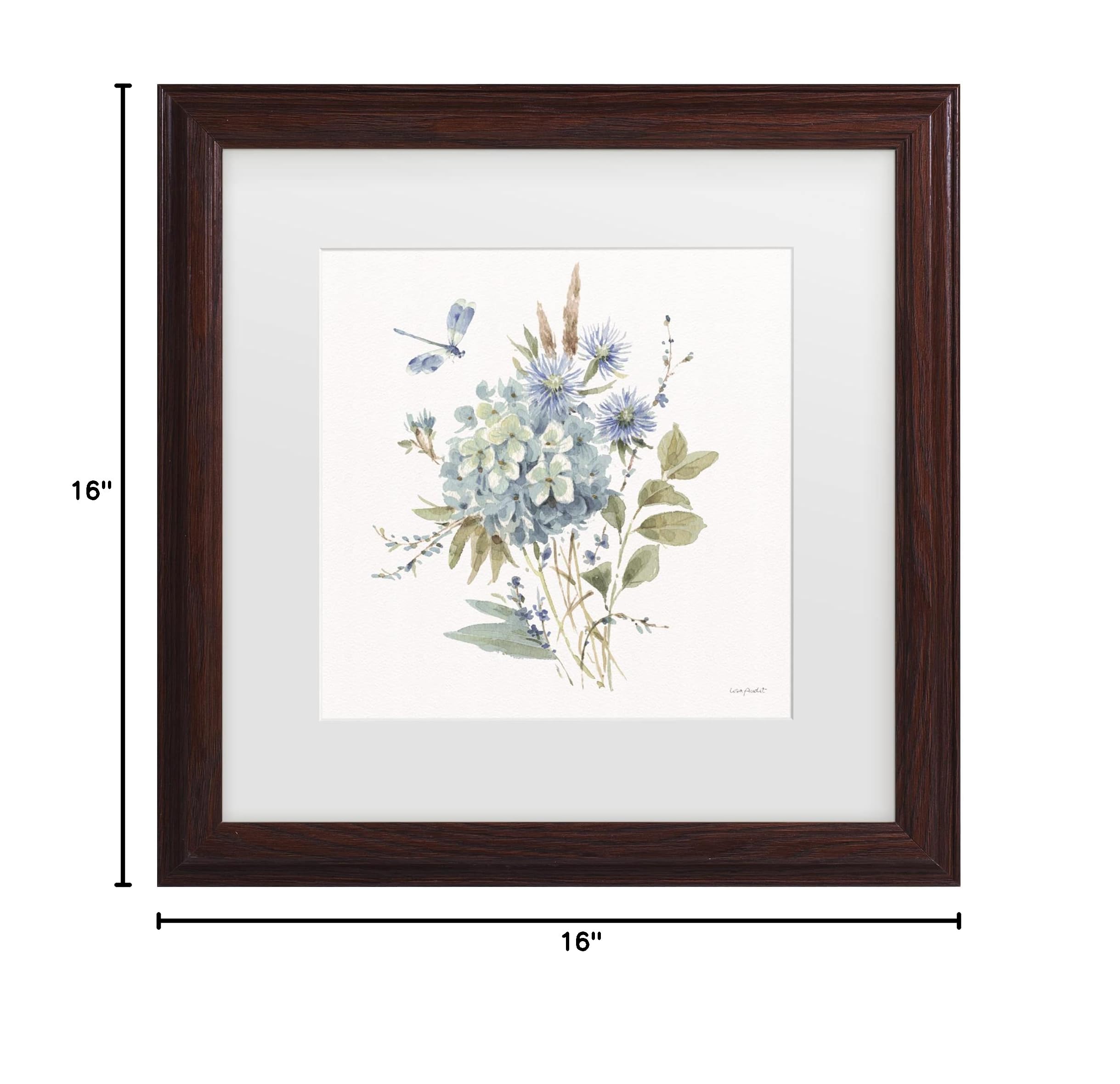 Bohemian Blue 04 on White Canvas Wall Art by Lisa Audit - Handmade Bohemian Home Decor for Living Room, Bedroom & Office