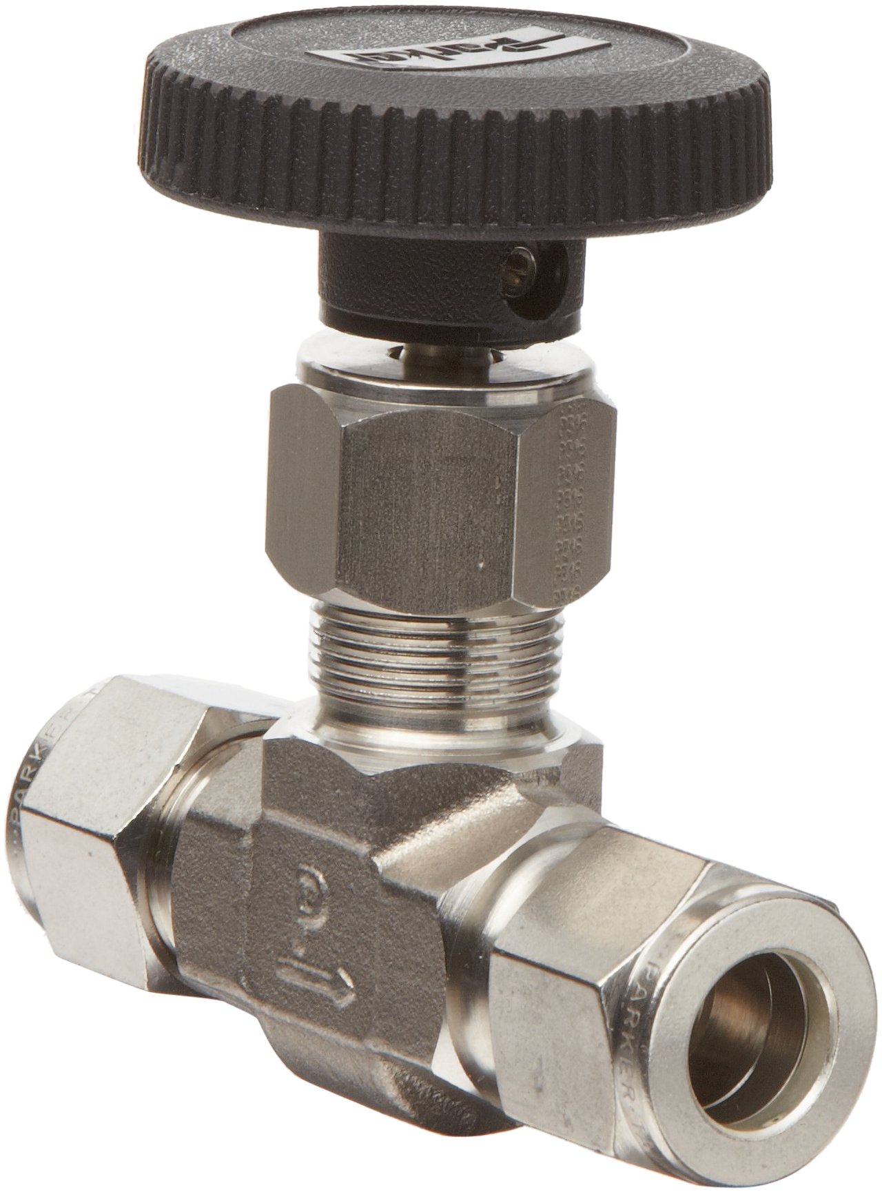 Parker V Series 316 Stainless Steel Needle Valve with Hand Wheel - 3/8