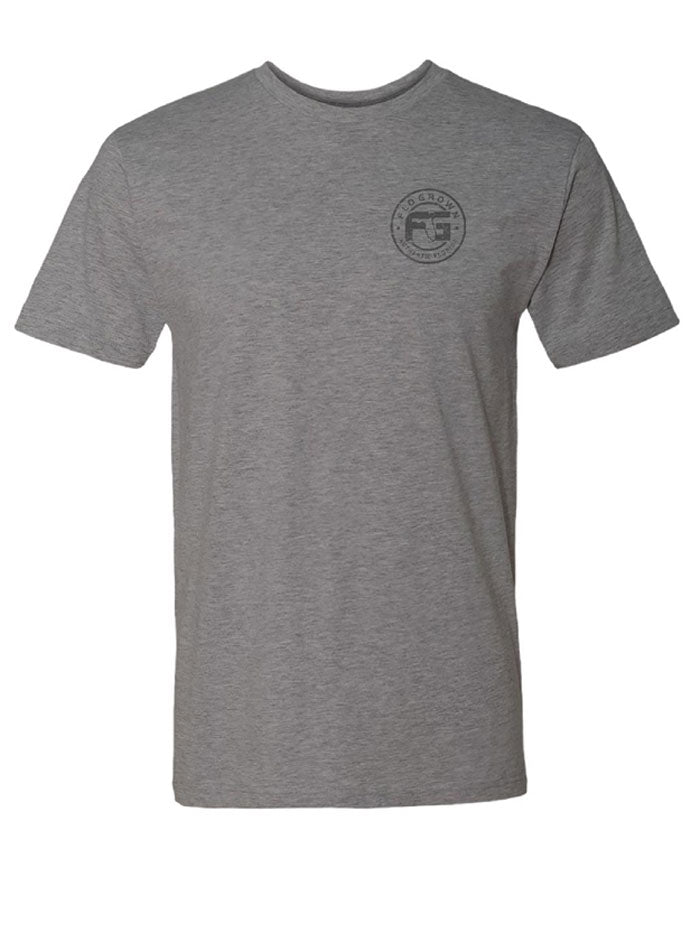 FloGrown FGM 1374 Men's Short Sleeve Tail Gator T-Shirt - Comfortable Casual Tee for Outdoor Activities & Everyday Wear - Grey