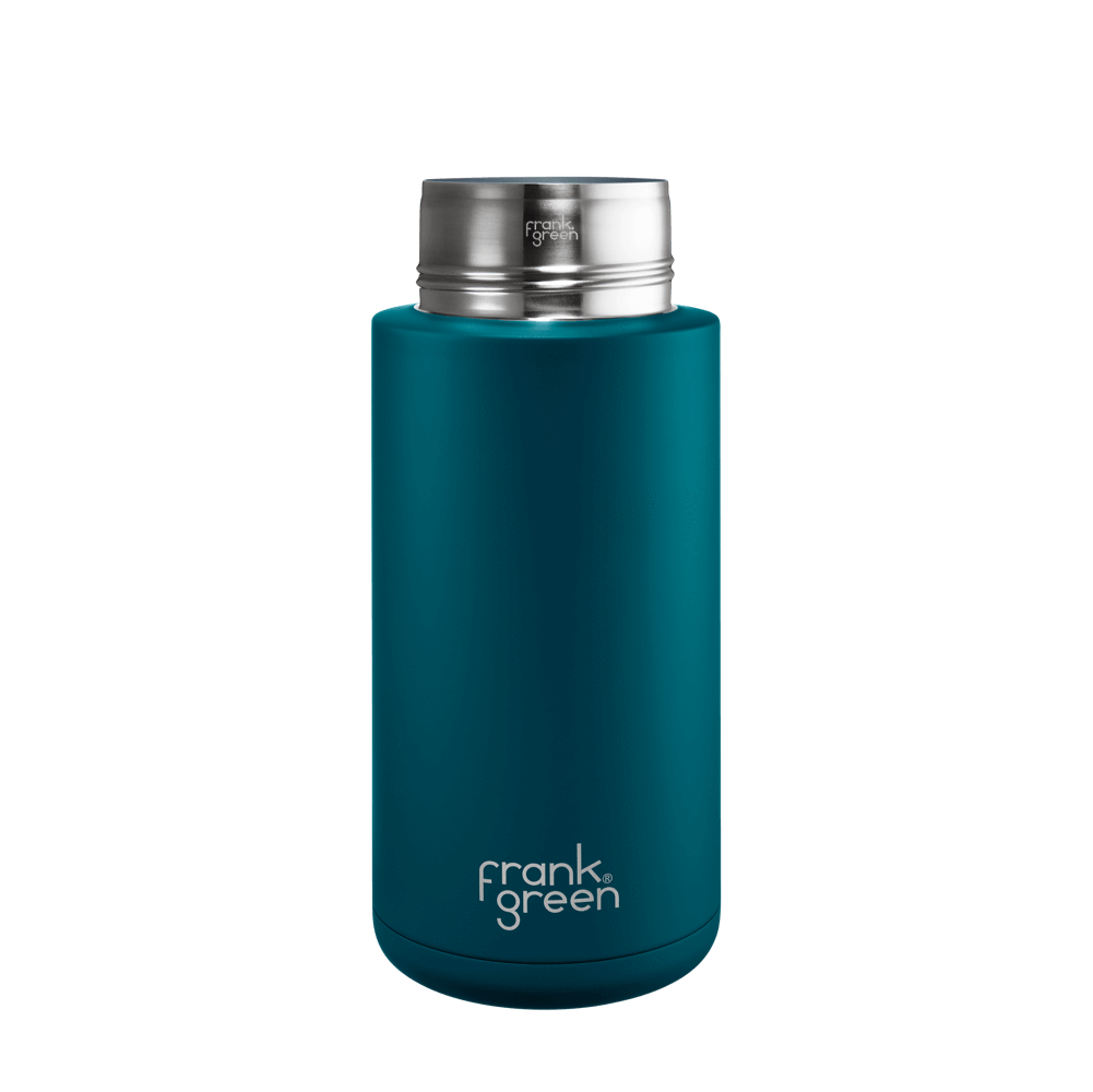 Eco-Friendly Ceramic Reusable Water Bottle - 34oz (1000ml) Leak-Proof & Insulated - Perfect for Gym, Hiking, Office & Travel