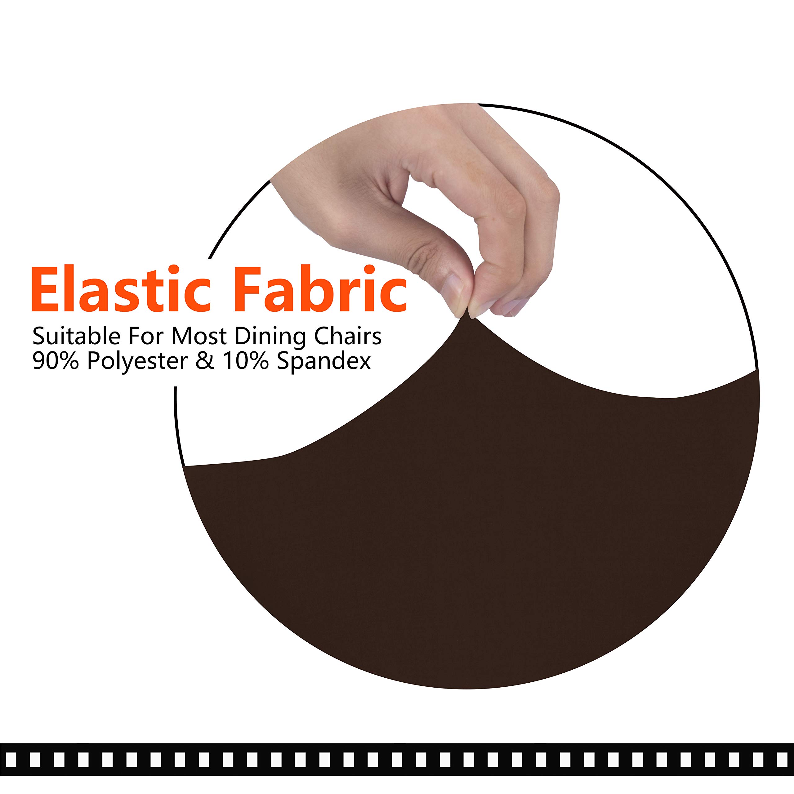 SARAFLORA Office Chair Cover - Medium Size, Brown - Universal Removable Washable Chair Protector with Zipper for Desk Chairs, Computer Chairs & Rotating Chairs - Pet-Friendly Seat Cover for Home Office & Workspace