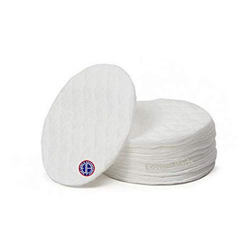 Premium Cotton Pads for Makeup Removal, Baby Care & Medical Use | Soft Round 6x6 cm White Wipes (80-Pack) - Gentle for Face, Ears & Sensitive Skin