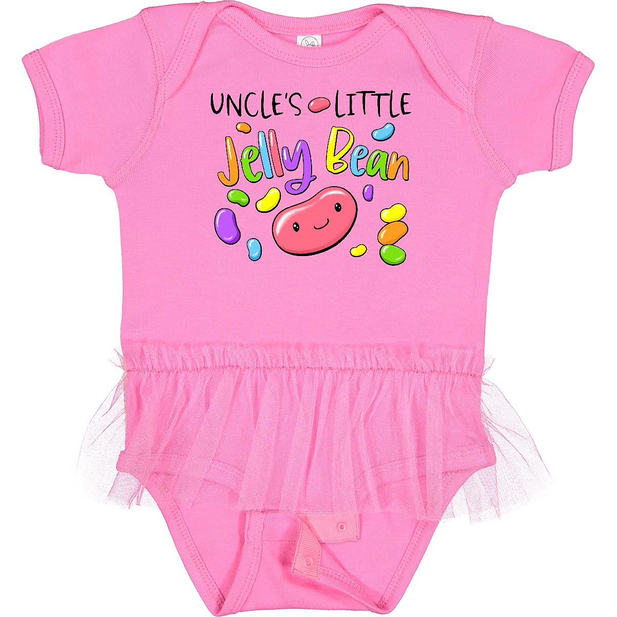 Inktastic Uncle's Little Jellybean Cute Easter Candy Infant Tutu Bodysuit - Adorable Baby Outfit for Easter Photos, Holiday Celebrations & Newborn Photoshoots