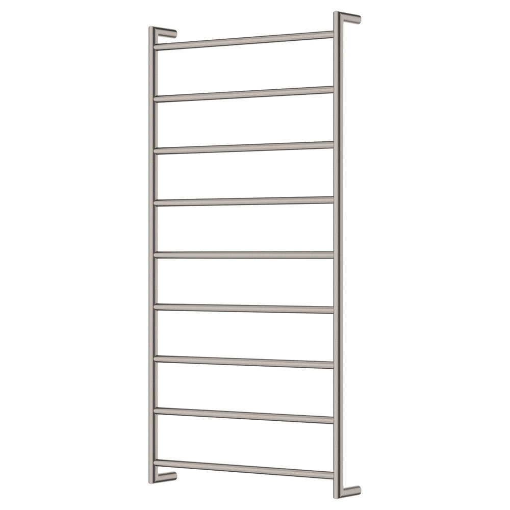 Fienza 82860120BN Kaya Heated Towel Rail - 600 x 1200mm Brushed Nickel Finish - Premium Bathroom Towel Warmer for Spa, Luxury Home & Hotel Use