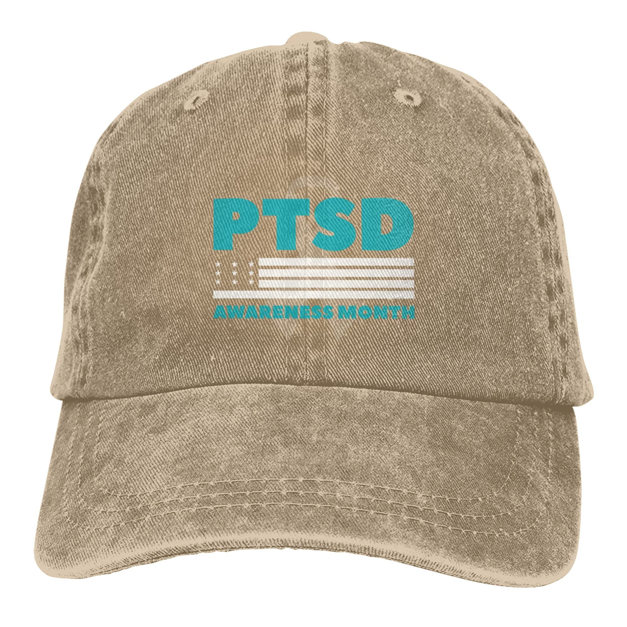 PTSD Awareness Baseball Cap - Adjustable Outdoor Sun Hat for Men & Women, Washable Cowboy & Fishing Hat with Snapback Closure | Perfect for Hiking, Camping, Beach & Everyday Wear
