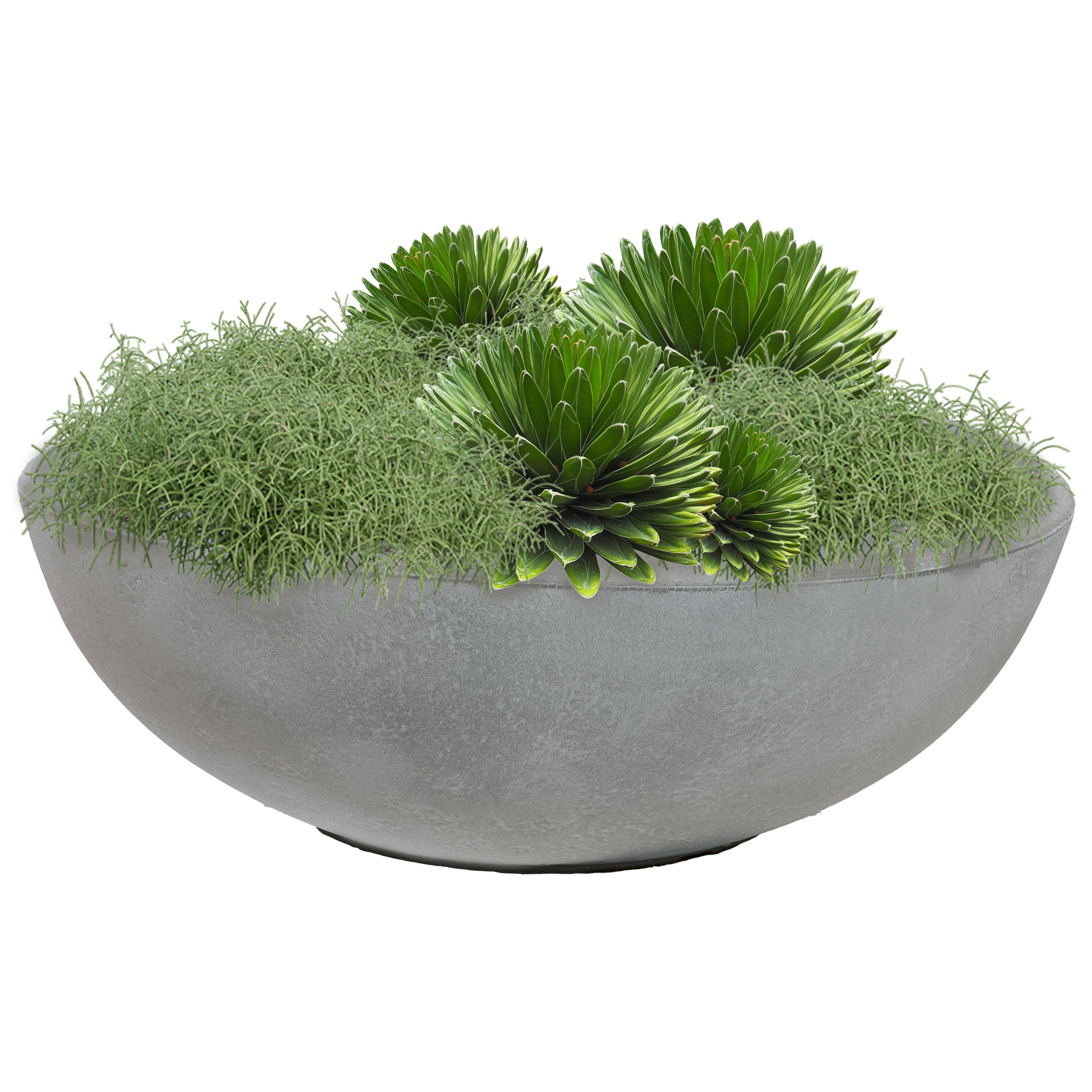 20.75 Inch Sunnydaze Percival Polyresin Outdoor Planter Bowl - Durable Garden Decor for Patio, Porch & Backyard Landscaping