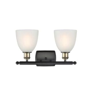 Innovations Lighting 516-2W-BK-G381 Castile 2-Light Bathroom Vanity Light - Black Finish, Modern Design - Perfect for Bathroom, Powder Room, and Dressing Area Lighting