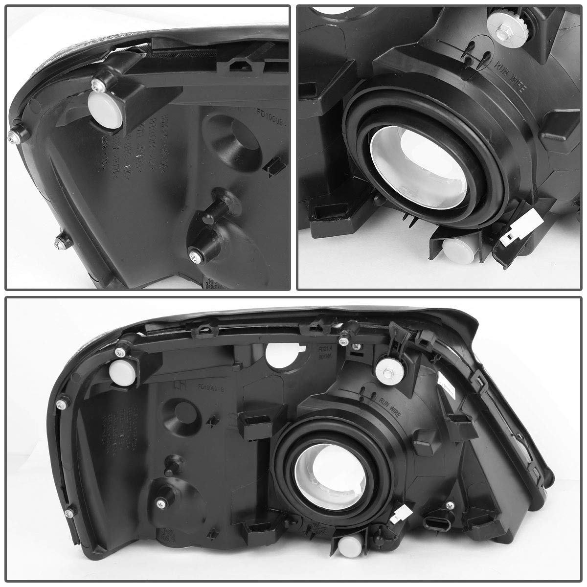Auto Dynasty Smoked Amber Corner Headlights Assembly - Compatible with Ford Freestar & Mercury Monterey 2004-2007 - Upgrade Your Vehicle's Style & Visibility for Night Driving