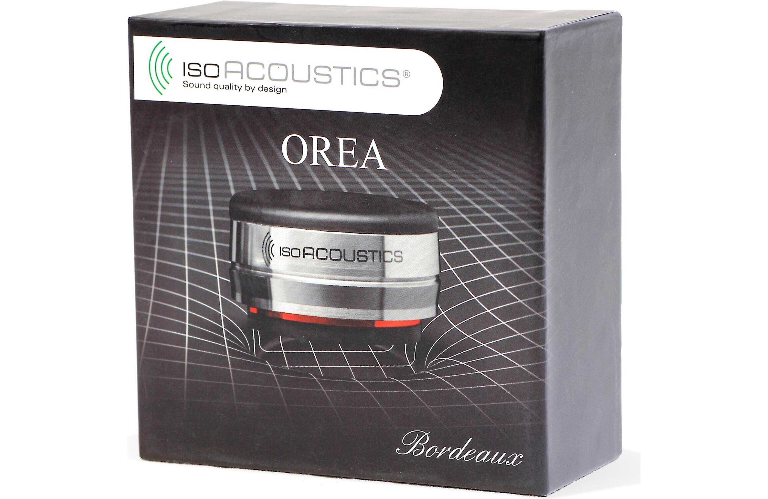Isoacoustics Orea Bordeaux Single Vibration Isolator for Turntables, Speakers & Audio Equipment - Reduce Noise & Improve Sound Quality (Each) - Perfect for Home Studios & Hi-Fi Systems