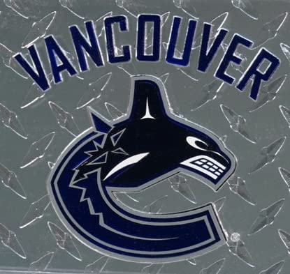 Vancouver Canucks NHL Laser Cut Diamond Plate License Plate Frame - Durable Metal Car Accessory for Fans, Tailgating & Game Day Decor