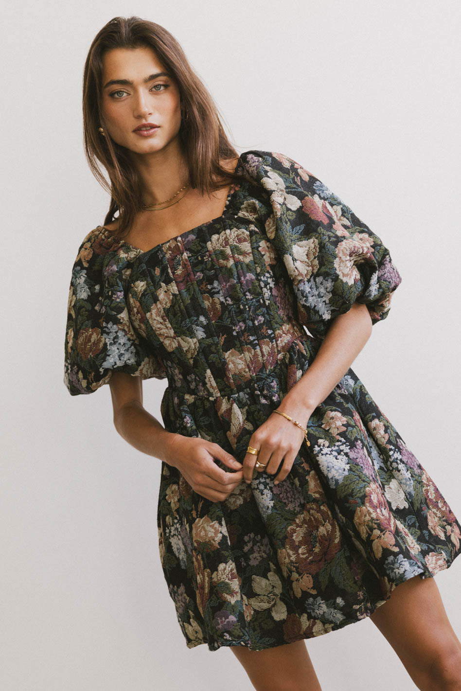 LaRuth Floral Mini Dress - Women's Summer Short Sleeve Party Dress - Perfect for Beach Vacations, Date Nights & Special Occasions