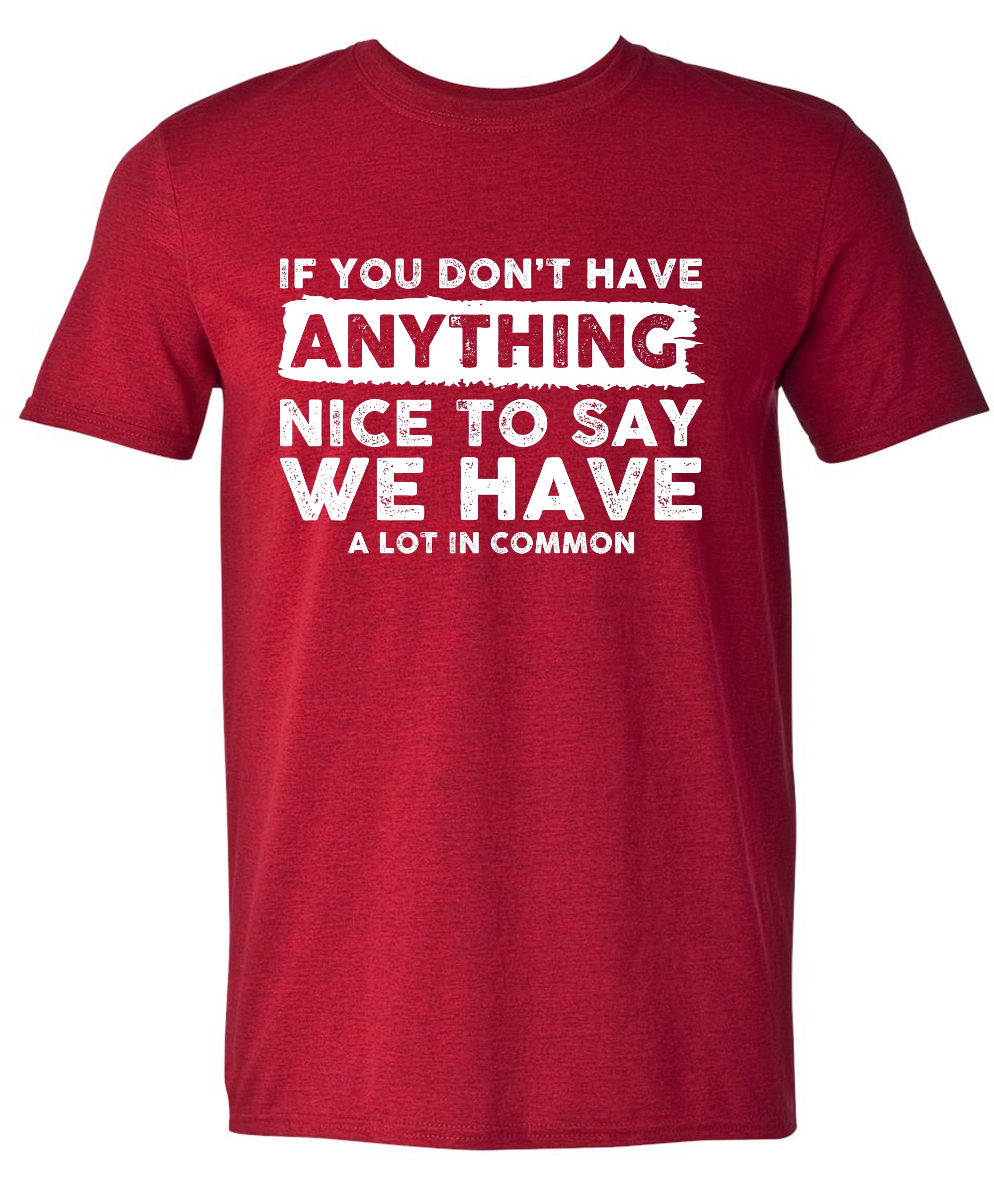 Funny Sarcastic T-Shirt for Men - 'If You Don't Have Anything Nice to Say' Humorous Gift Idea - Perfect for Casual Wear, Parties & Gag Gifts