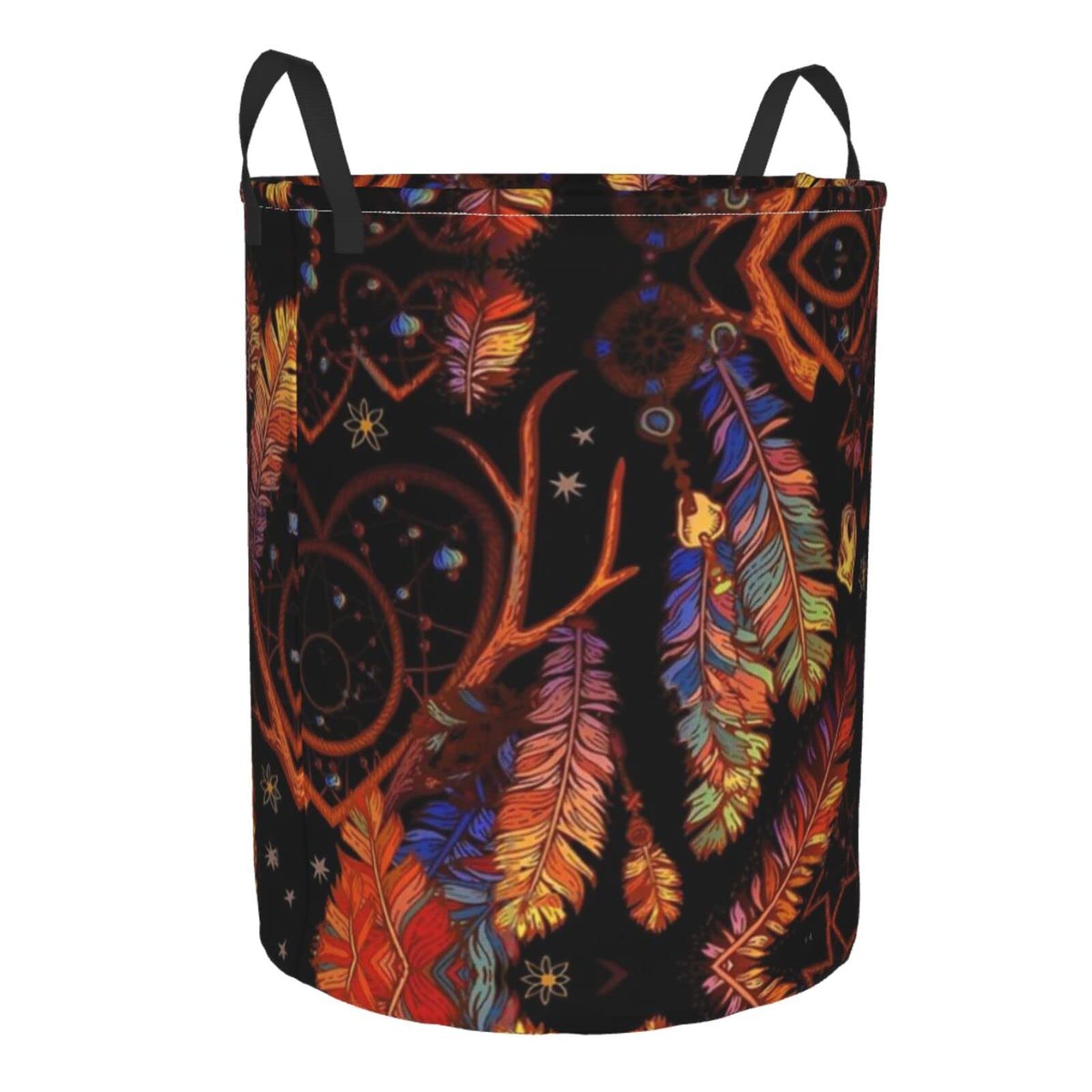 Native American Laundry Hamper - Large Woven Clothes Basket for Dirty Laundry Storage | Perfect for Bedroom, Closet & Laundry Room Organization