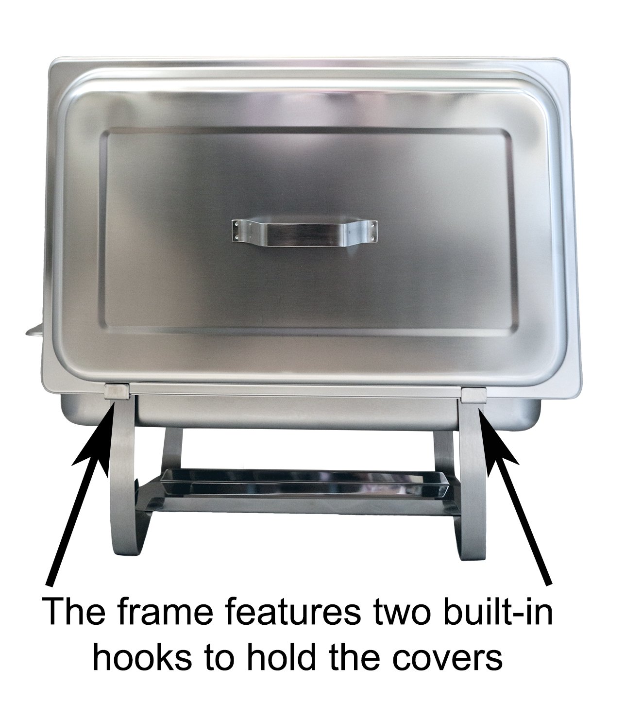 Tiger Chef 8 Quart Stainless Steel Chafer Set with 3 Chafing Dishes & Cool-Touch Plastic Lids - Full Size Catering Buffet Warmers for Parties, Weddings & Events