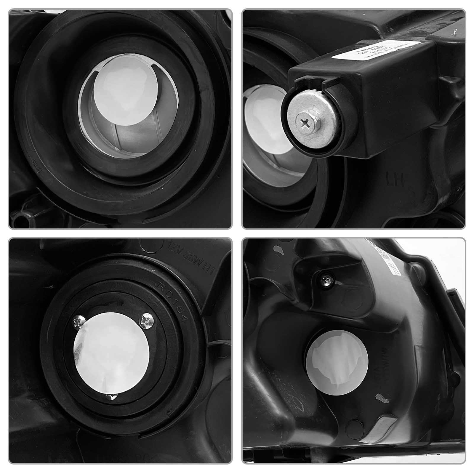Dodge Grand Caravan & Chrysler Town & Country Headlights (2008-2020) - Chrome Housing with Amber Reflector - Driver & Passenger Side - Factory Style Replacement - Perfect for Night Driving & Vehicle Upgrades